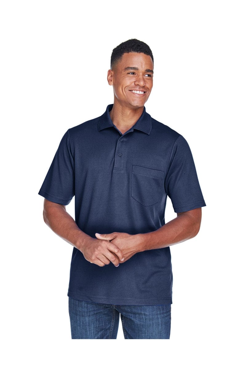 Core 365 88181P Men's Origin Performance Pique Polo with Pocket in Classic Navy
