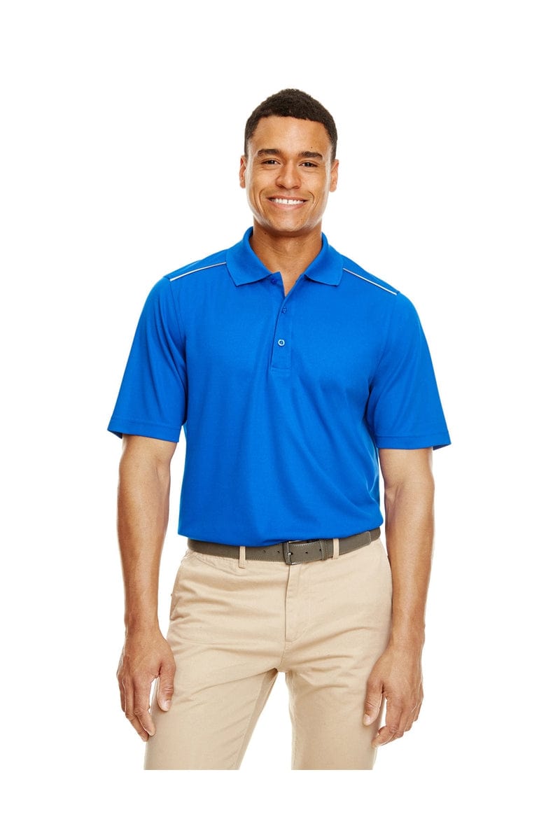 Core 365 88181R Men's Radiant Performance Pique Polo with Reflective Piping in True Royal