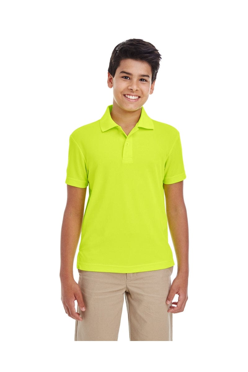 Core 365 88181Y Youth Origin Performance Pique Polo in Safety Yellow