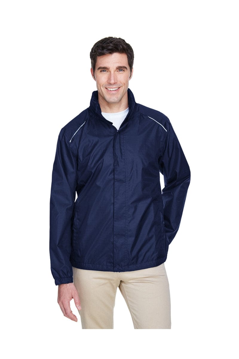 Core 365 88185 Men's Climate Seam-Sealed Lightweight Variegated Ripstop Jacket in Classic Navy