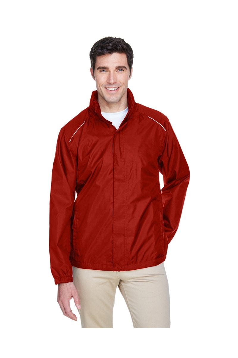 Core 365 88185 Men's Climate Seam-Sealed Lightweight Variegated Ripstop Jacket in Classic Red