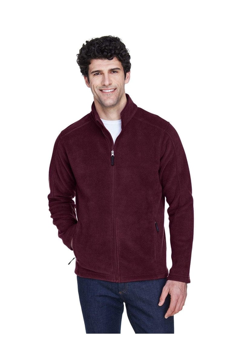 Core 365 88190 Men's Journey Fleece Jacket in Burgundy