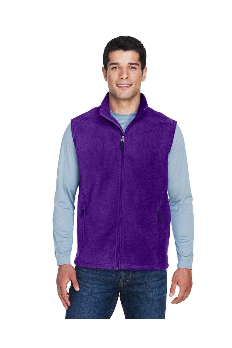 Core 365 88191 Men's Journey Fleece Vest in Campus Purple