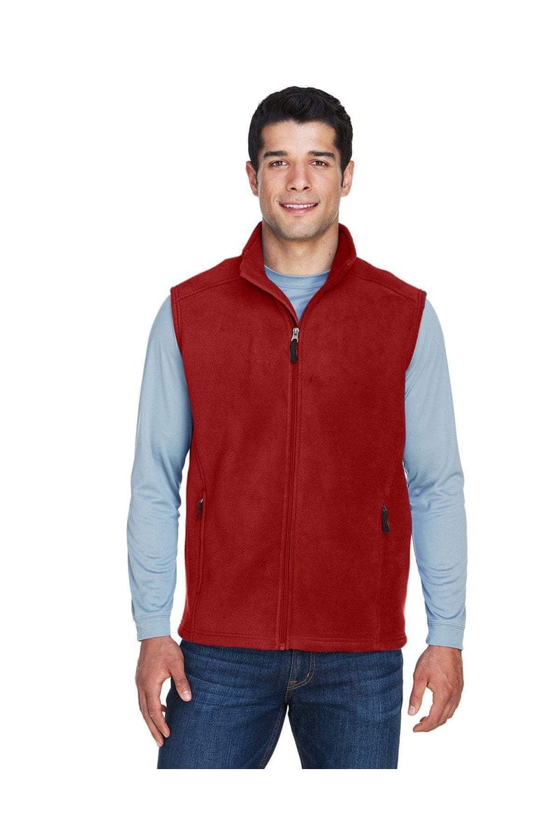 Core 365 88191 Men's Journey Fleece Vest in Classic Red