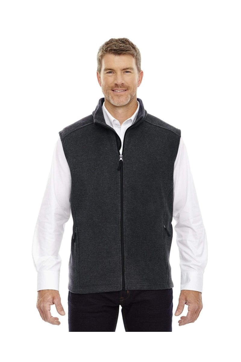 Core 365 88191 Men's Journey Fleece Vest in Heather Charcoal