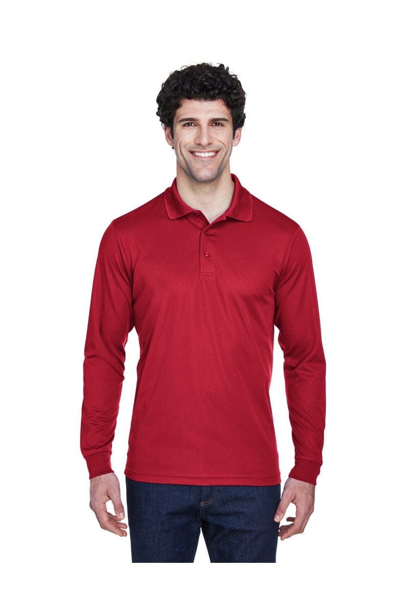 Core 365 88192 Men's Pinnacle Performance Long-Sleeve Pique Polo in 