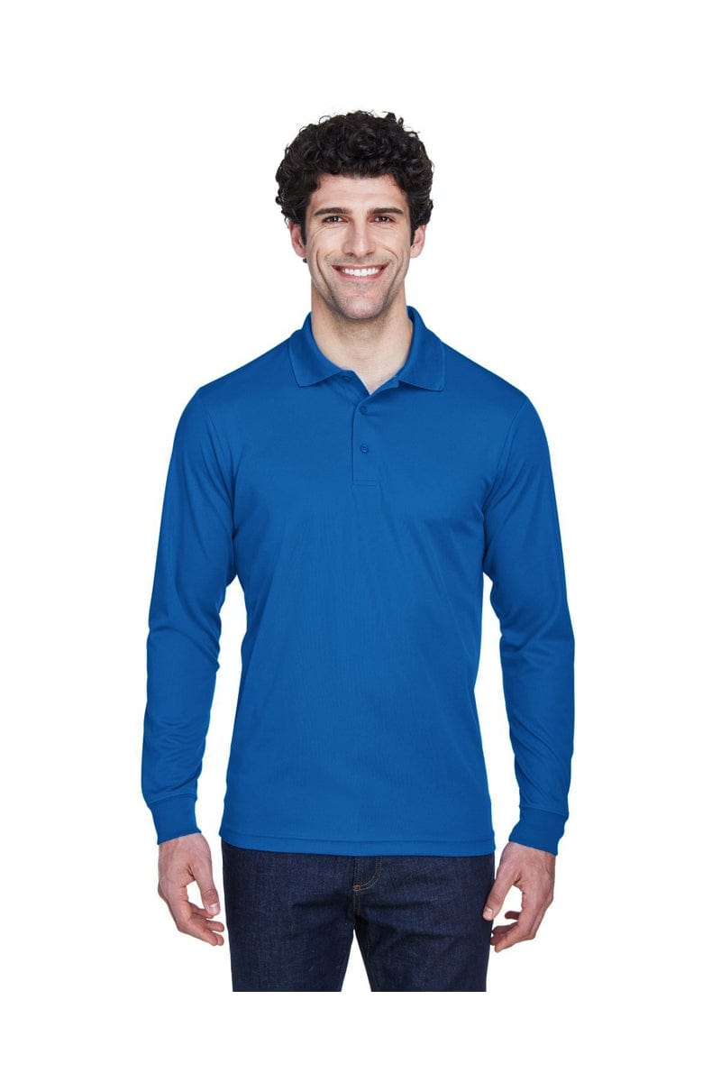 Core 365 88192 Men's Pinnacle Performance Long-Sleeve Pique Polo in 