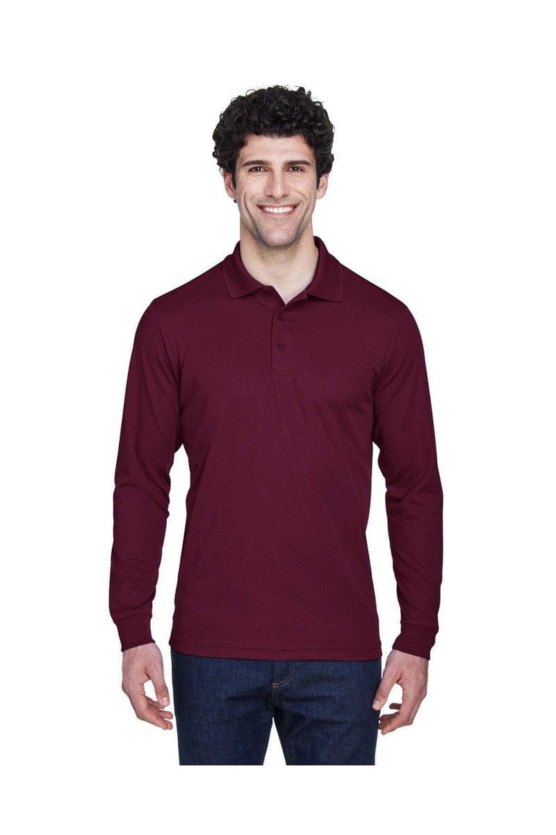 Core 365 88192 Men's Pinnacle Performance Long-Sleeve Pique Polo in 