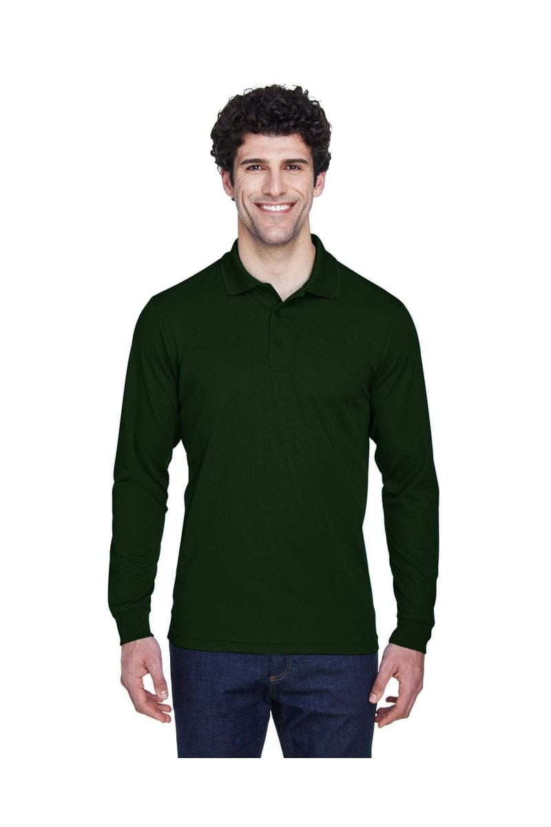 Core 365 88192 Men's Pinnacle Performance Long-Sleeve Pique Polo in 