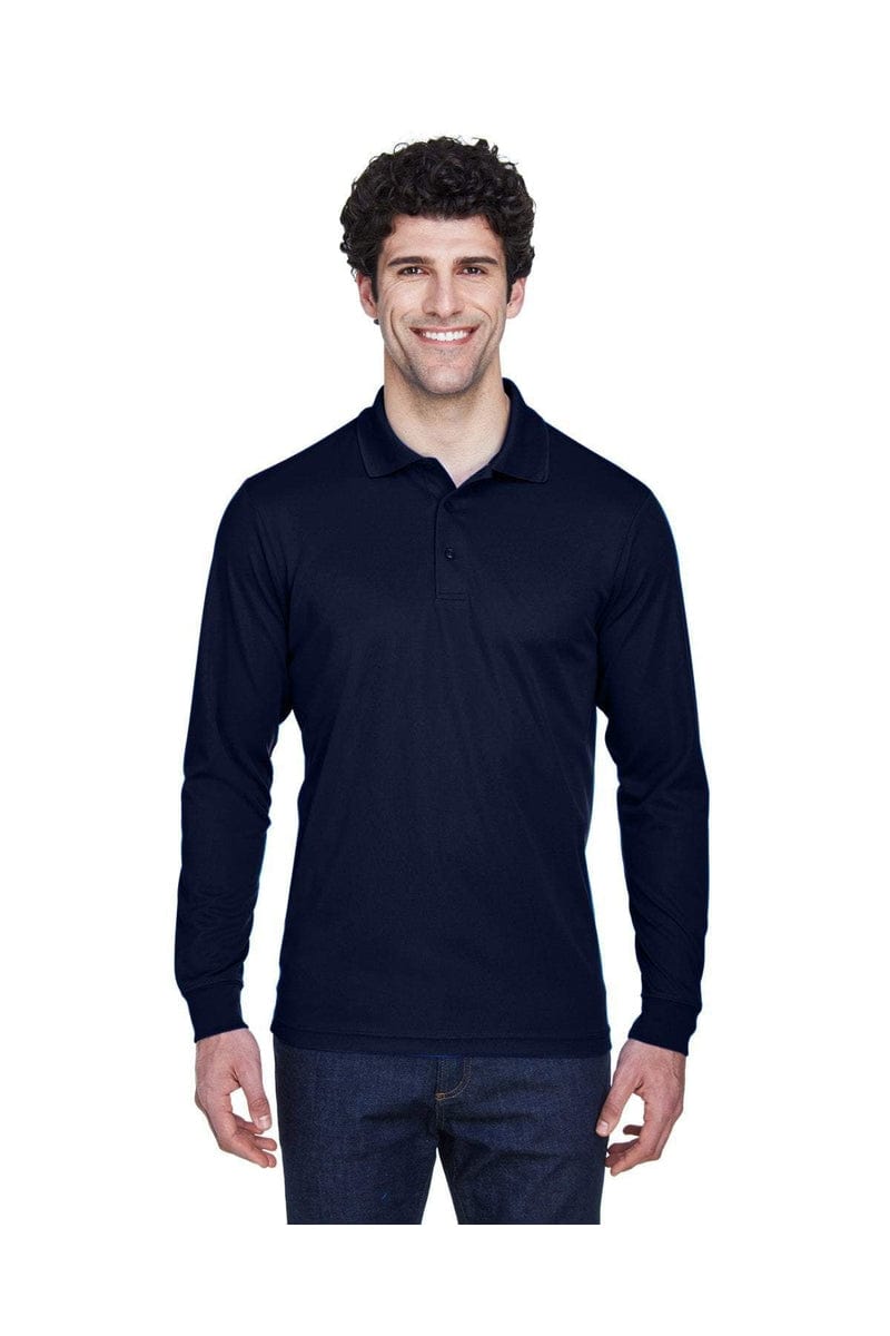 Core 365 88192 Men's Pinnacle Performance Long-Sleeve Pique Polo in 