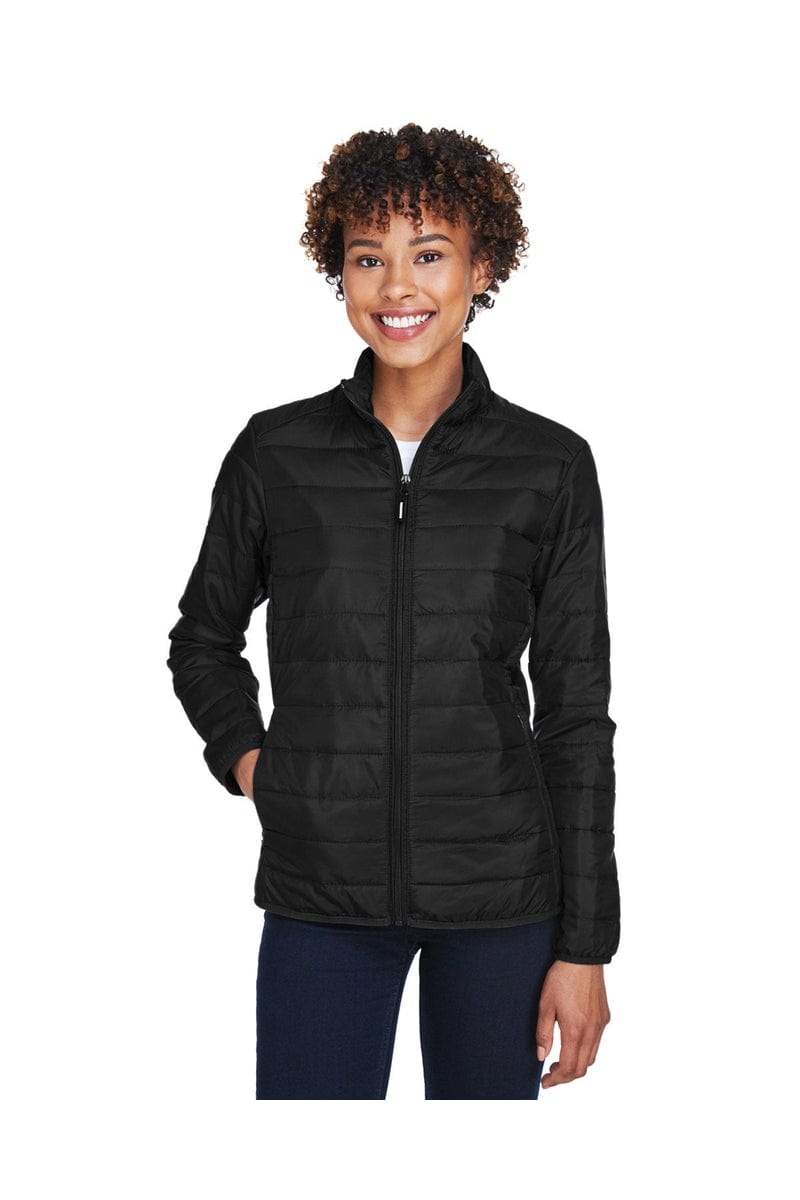 Core 365 CE700W Ladies' Prevail Packable Puffer Jacket in Black