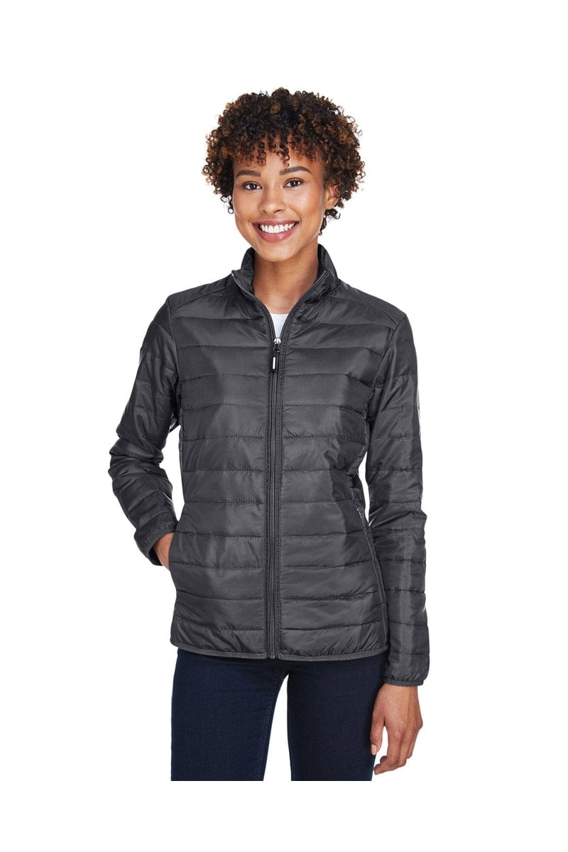 Core 365 CE700W Ladies' Prevail Packable Puffer Jacket in Carbon