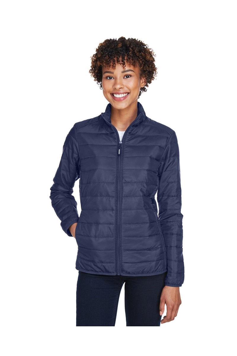 Core 365 CE700W Ladies' Prevail Packable Puffer Jacket in Classic Navy