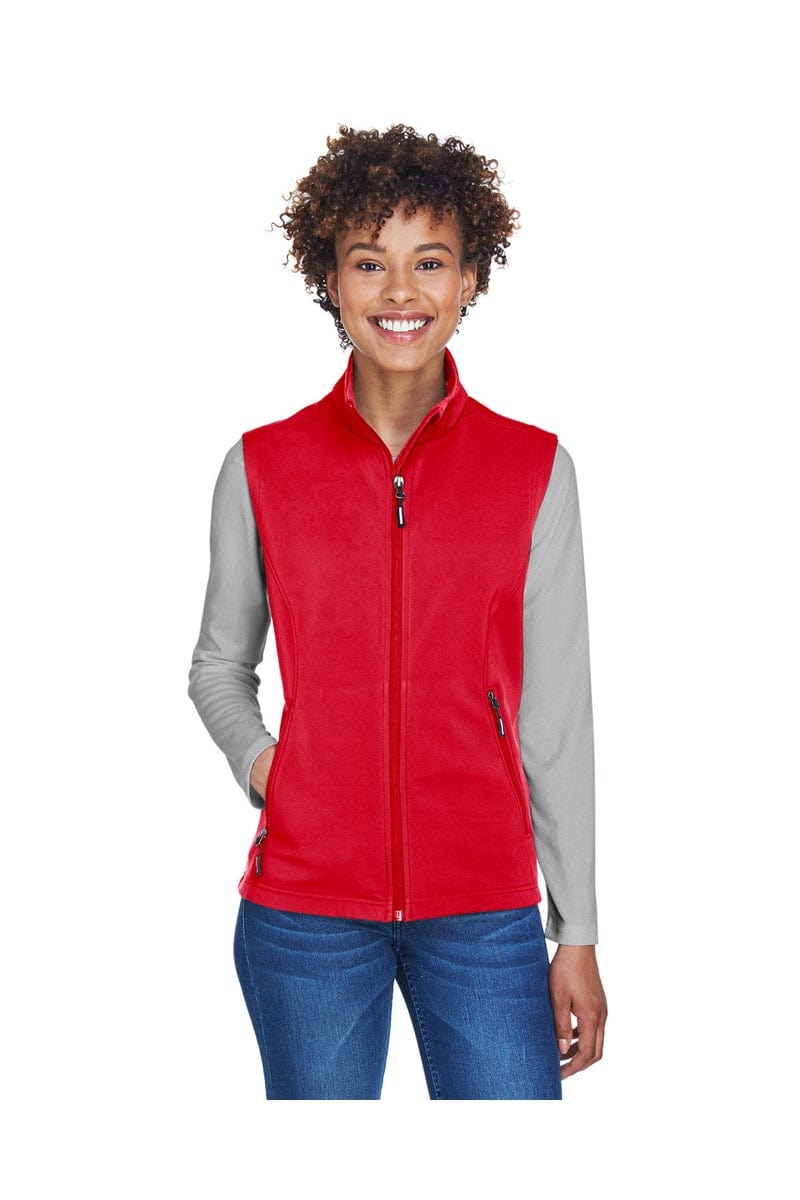 Core 365 CE701W Ladies' Cruise Two-Layer Fleece Bonded Soft Shell Vest in Classic Red