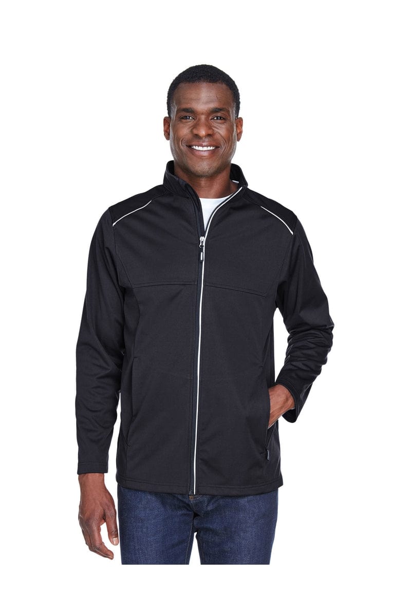 Core 365 CE708 Men's Techno Lite Three-Layer Knit Tech-Shell in Black