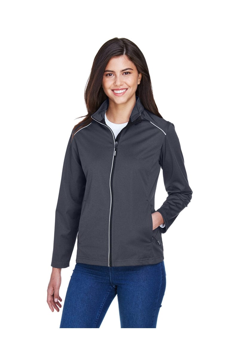 Core 365 CE708W Ladies' Techno Lite Three-Layer Knit Tech-Shell in Carbon
