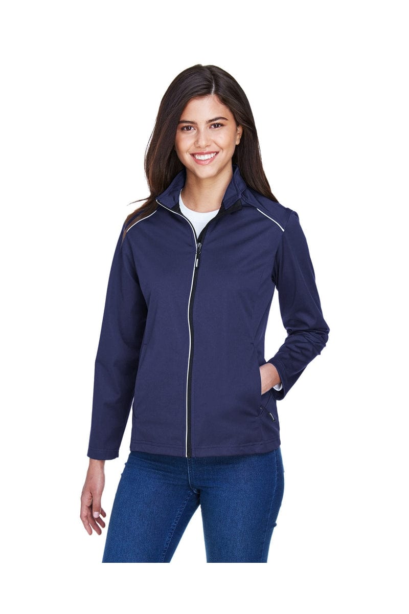 Core 365 CE708W Ladies' Techno Lite Three-Layer Knit Tech-Shell in Classic Navy