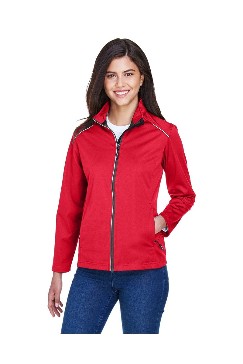Core 365 CE708W Ladies' Techno Lite Three-Layer Knit Tech-Shell in Classic Red