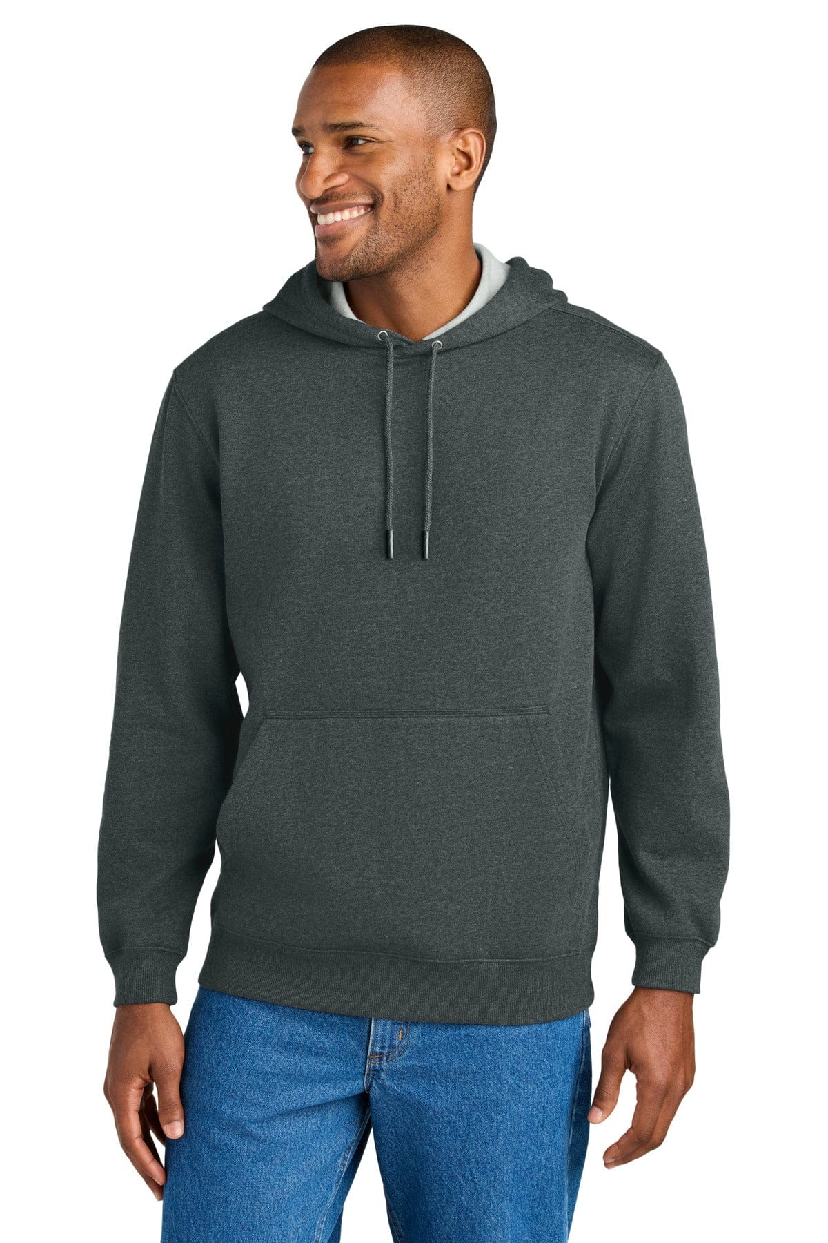 CornerStone CSF630 Tough Fleece Pullover Hoodie in Charcoal Heather