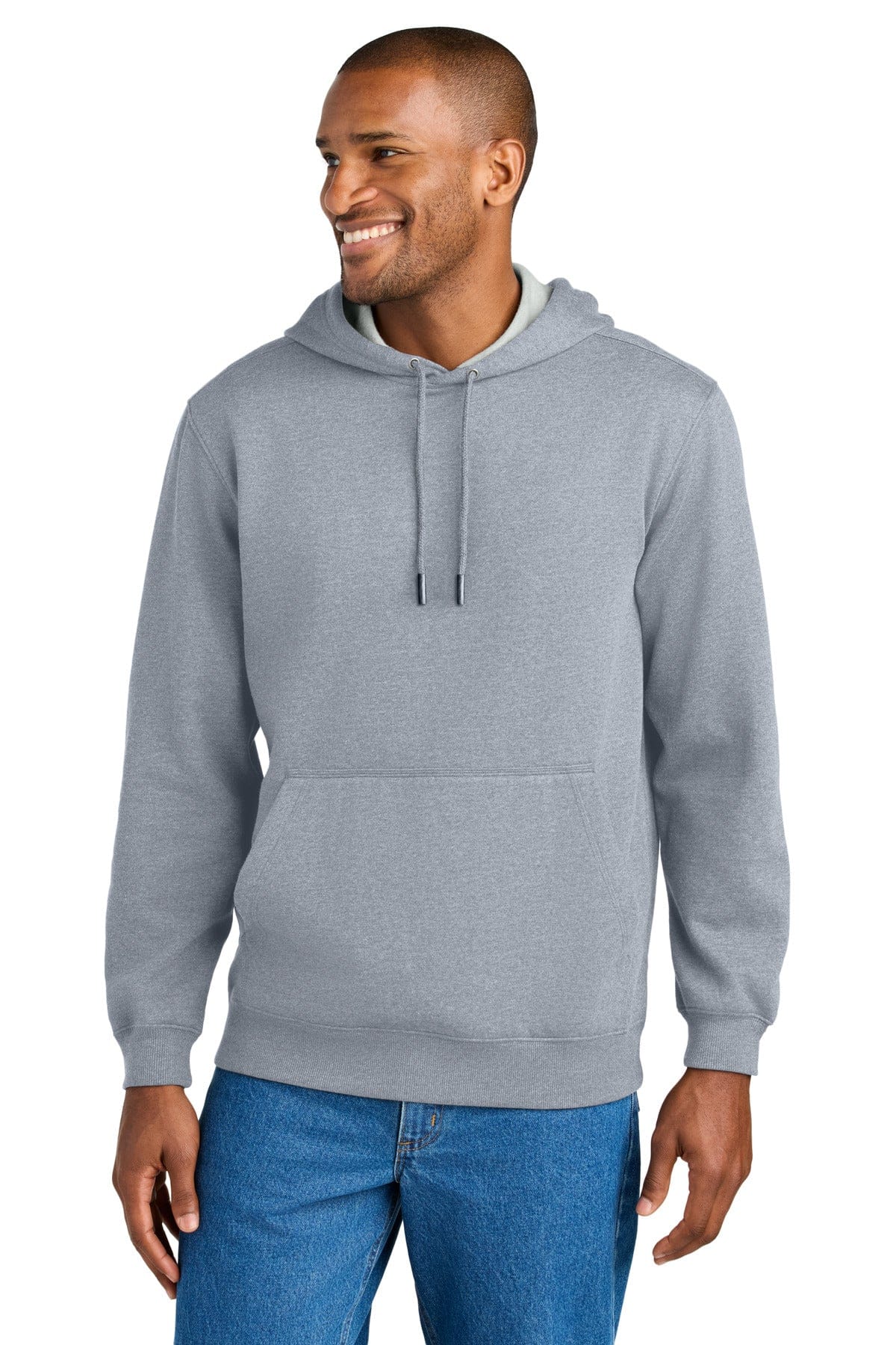 CornerStone CSF630 Tough Fleece Pullover Hoodie in Heather Grey