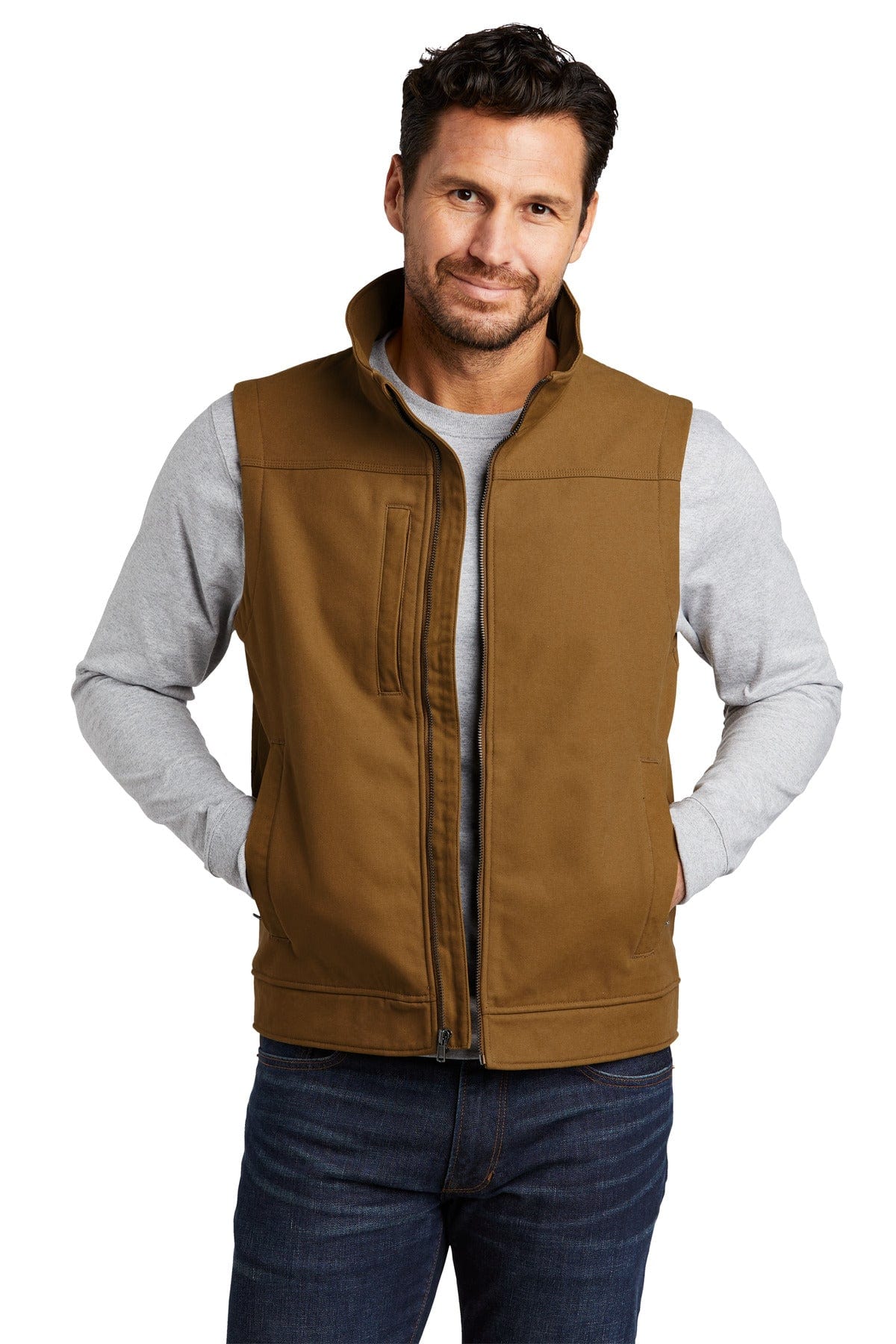 CornerStone Duck Bonded Soft Shell Vest CSV60 in Duck Brown