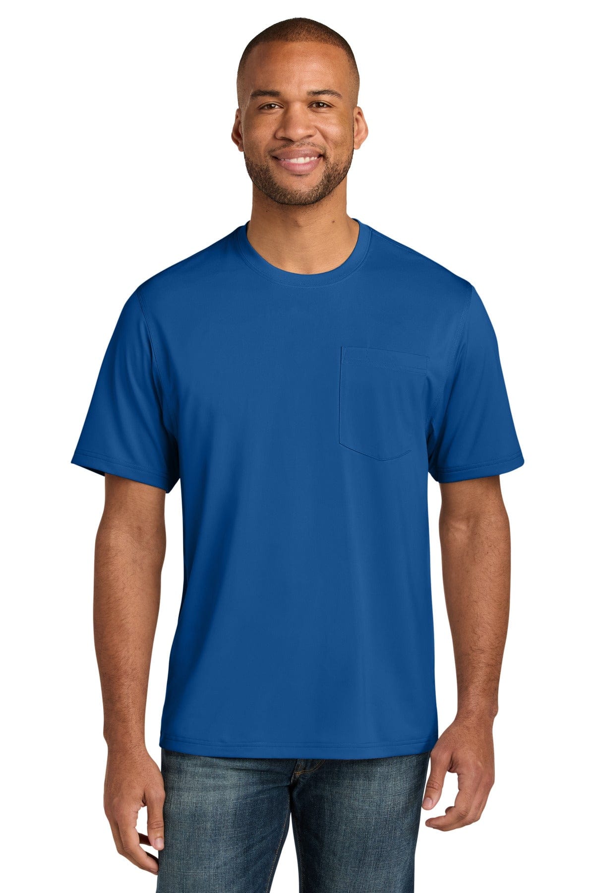 CornerStone Workwear Pro Short Sleeve Pocket Tee CS440P in Royal
