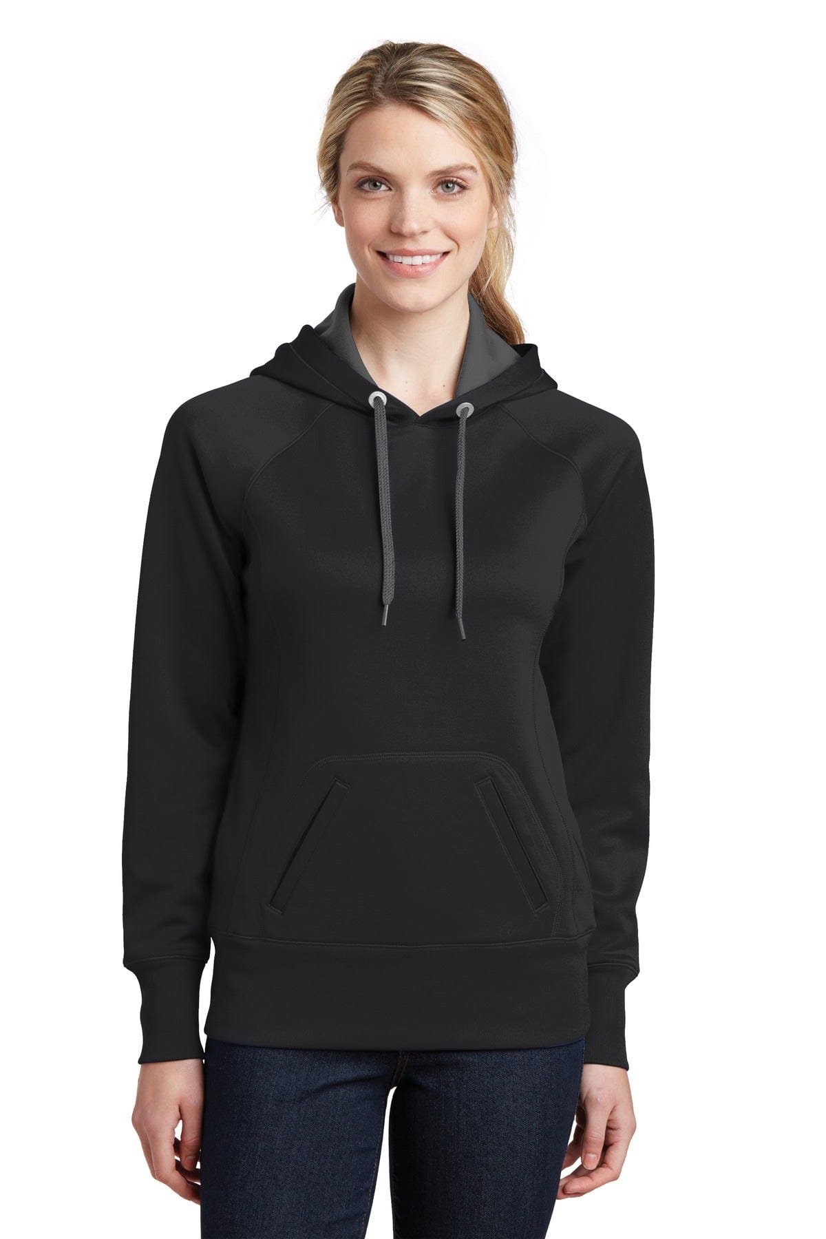 DISCONTINUED Sport-Tek ® Ladies Tech Fleece Hooded Sweatshirt. LST250