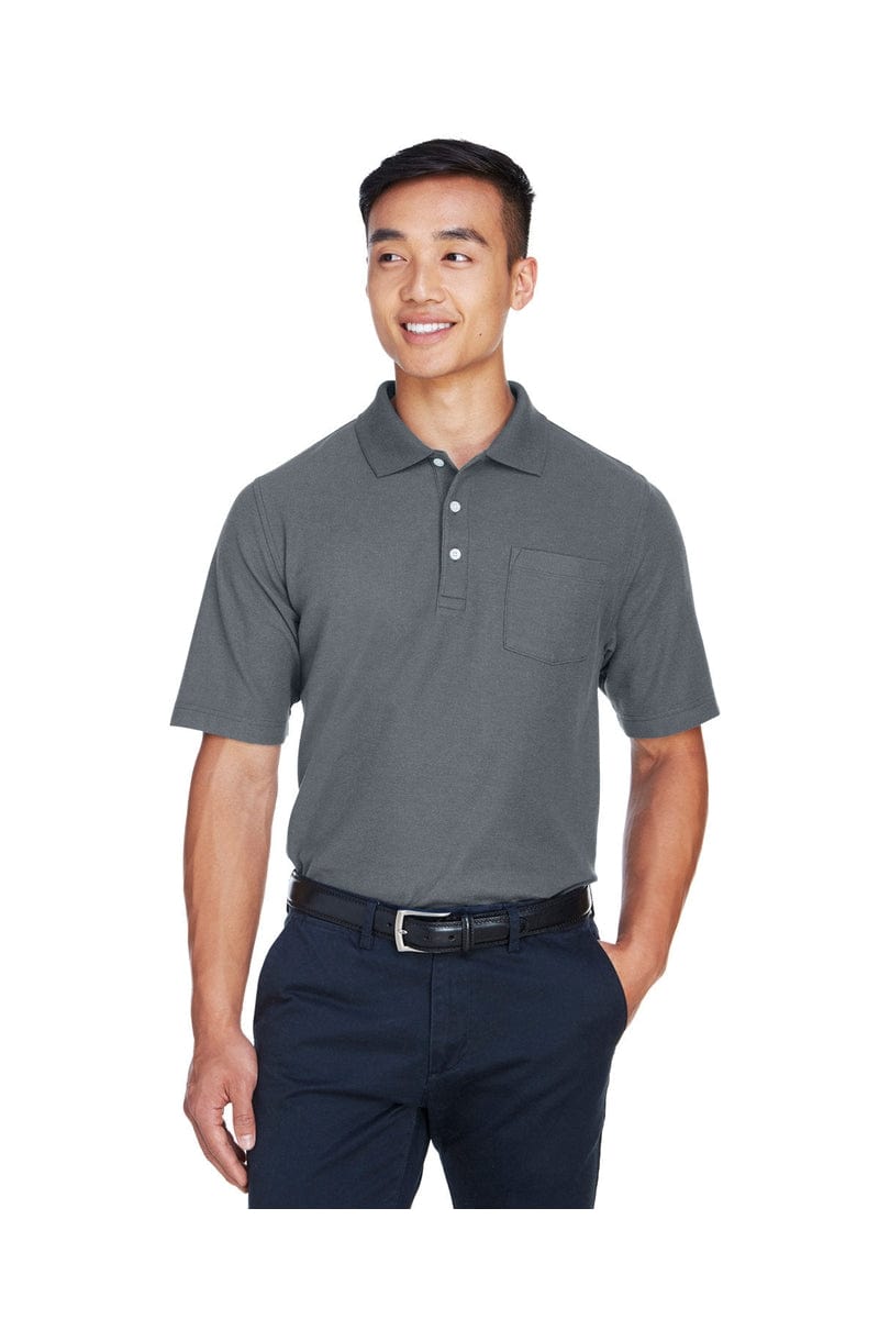 Devon & Jones DG150P Men's DRYTEC20(tm) Performance Pocket Polo in Graphite