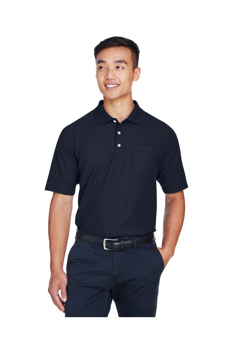 Devon & Jones DG150P Men's DRYTEC20(tm) Performance Pocket Polo in Navy
