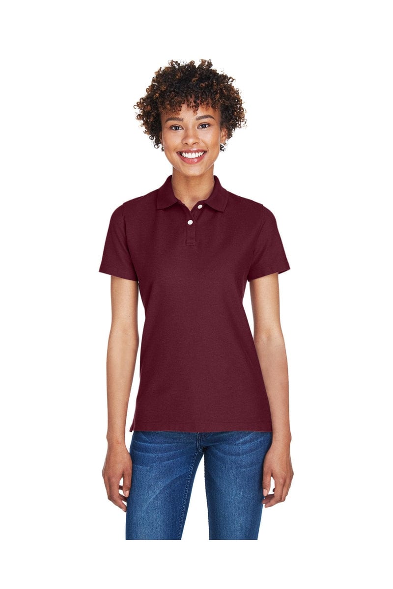 Devon & Jones DG150W Ladies' DRYTEC20(tm) Performance Polo in Burgundy
