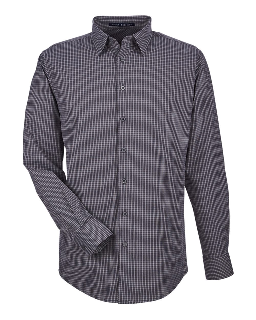 Devon & Jones Wovens Devon & Jones DG535 Men's CrownLux Performance® Tonal Mini Check Woven Dress Shirt