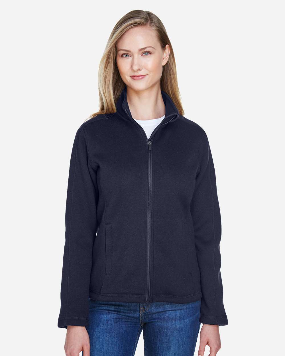 Devon and Jones Outerwear Devon & Jones DG793W Women's Bristol Full-Zip Sweater Fleece Jacket