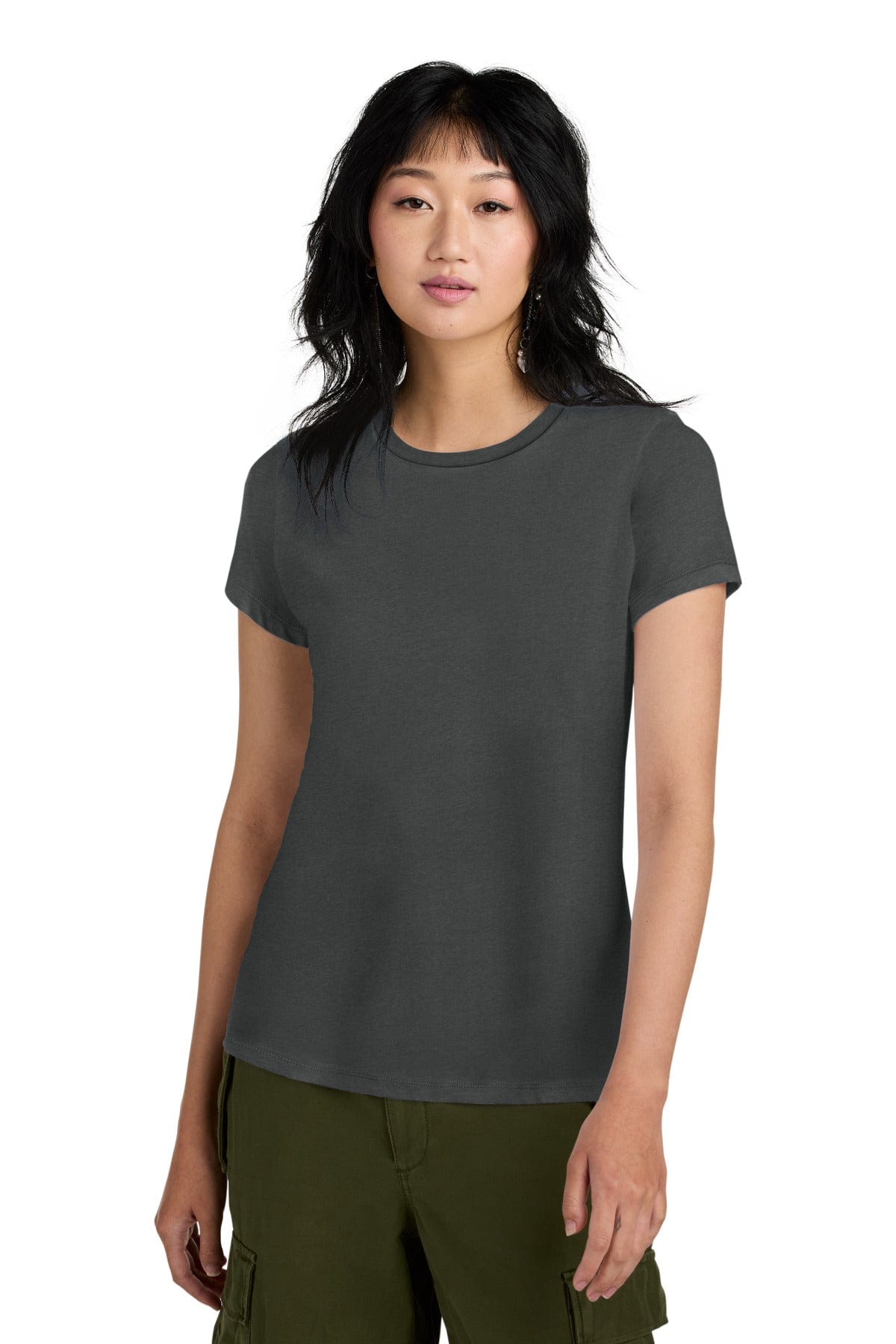 District DM104L Women's Perfect Weight Tee in Charcoal