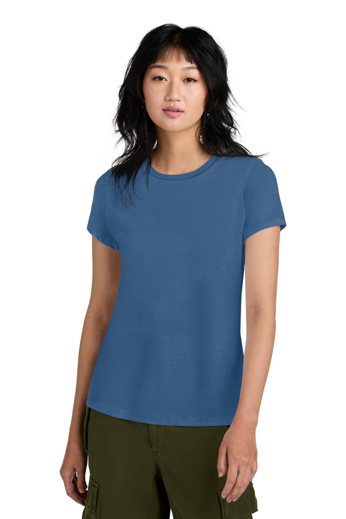 District DM104L Women's Perfect Weight Tee in Maritime Blue