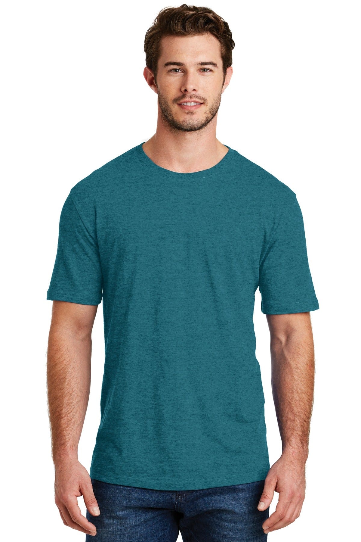District DM108 Perfect Blend Tee in Heathered Teal