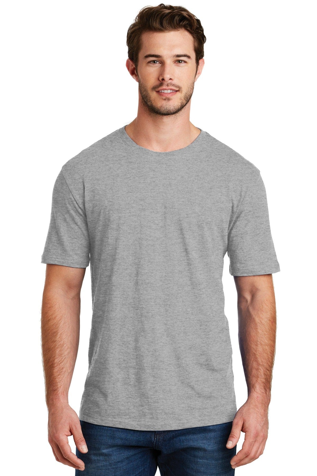 District DM108 Perfect Blend Tee in Light Heather Grey