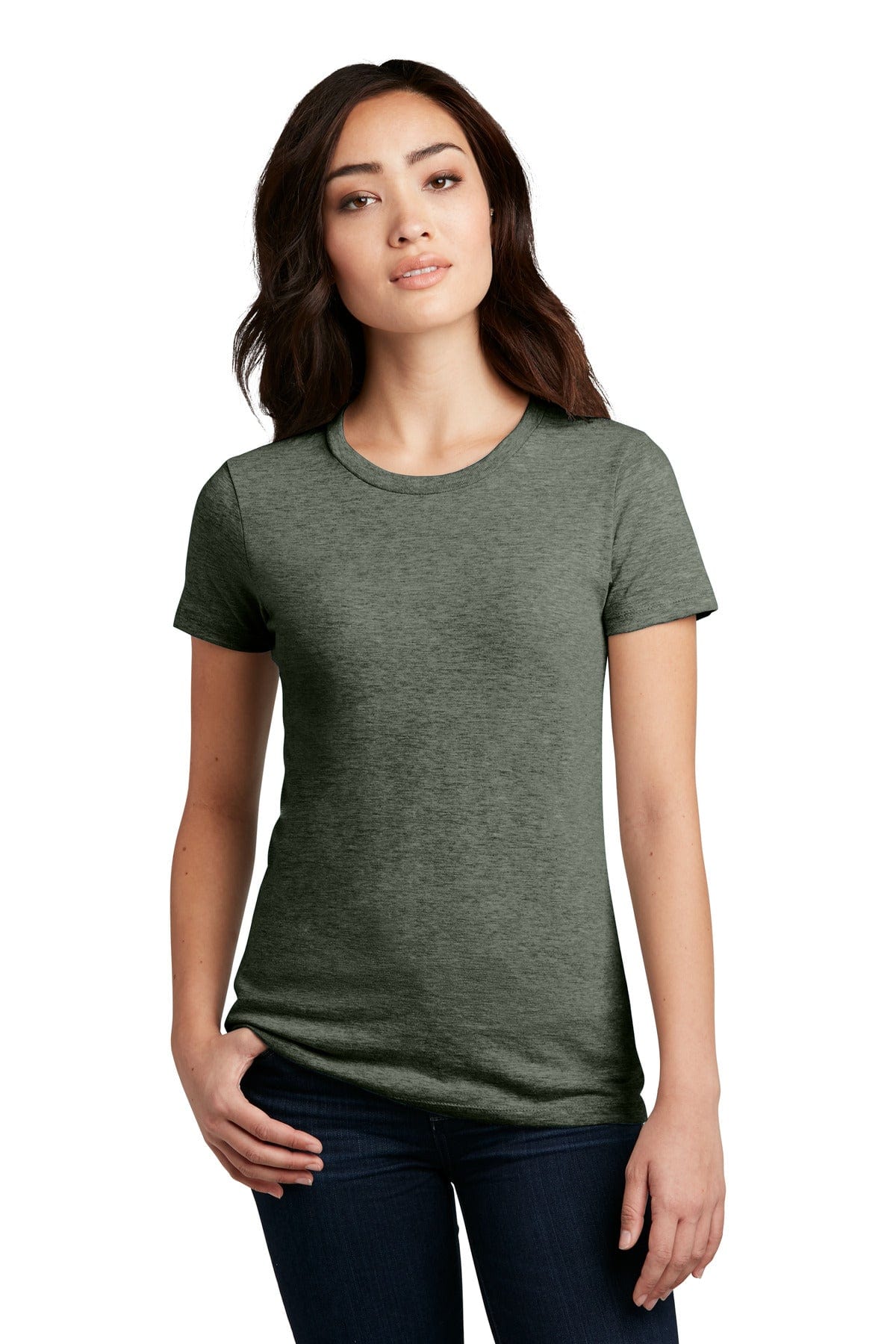 District DM108L Women's Perfect Blend CVC Tee in 