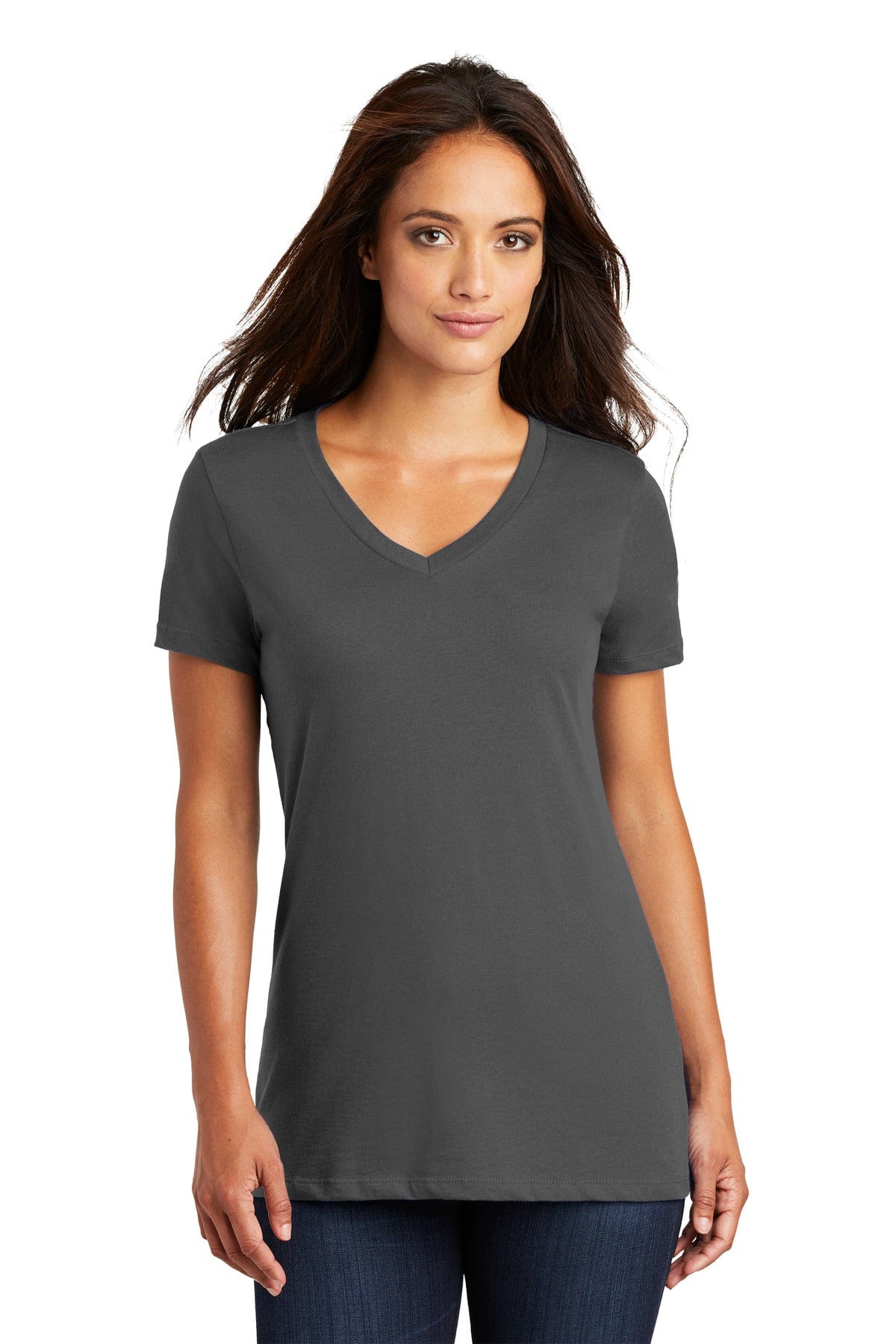 District DM1170L Women's Perfect Weight V-Neck Tee in 