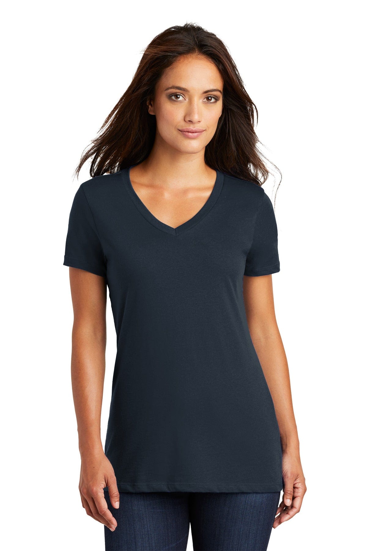 District DM1170L Women's Perfect Weight V-Neck Tee in 
