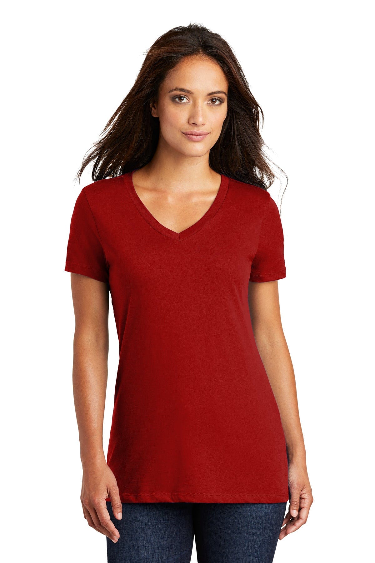 District DM1170L Women's Perfect Weight V-Neck Tee in 
