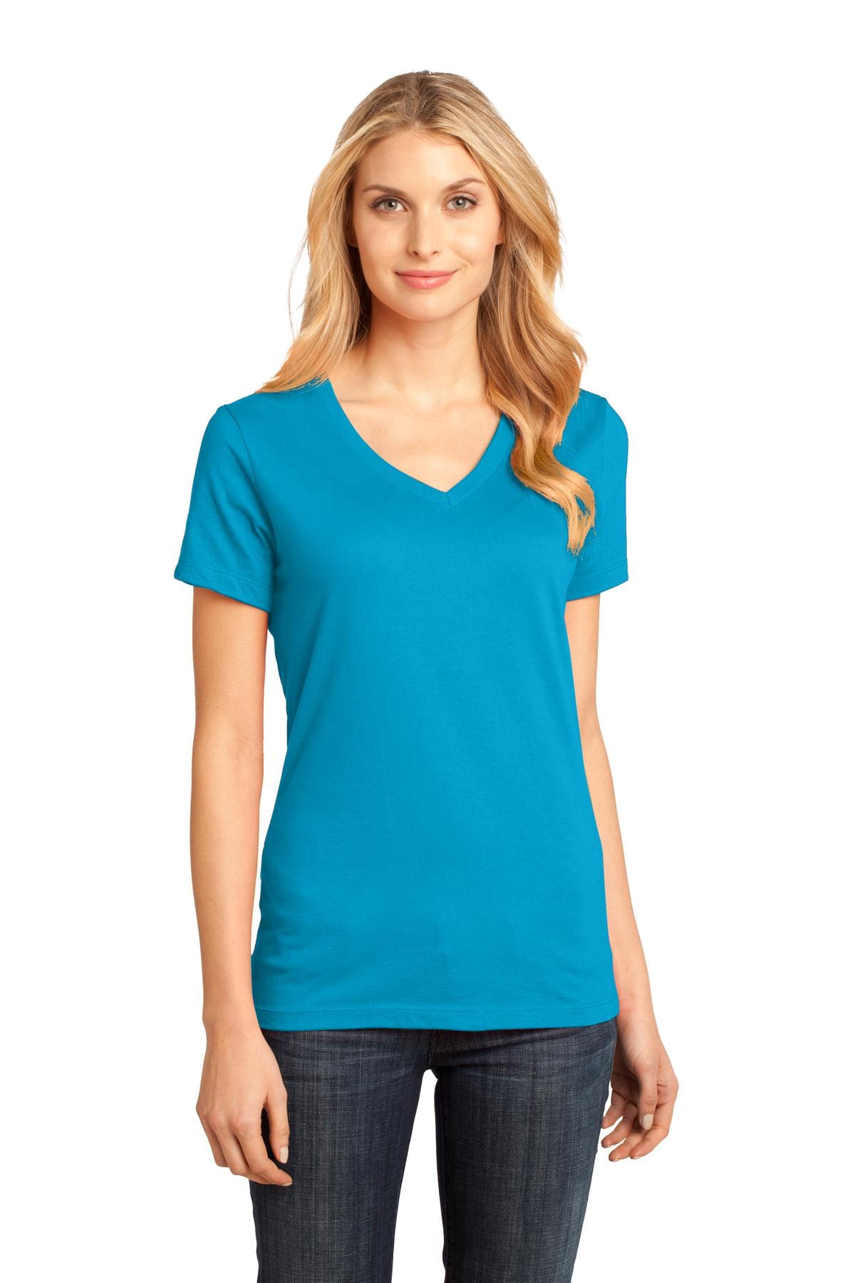 District DM1170L Women's Perfect Weight V-Neck Tee in 