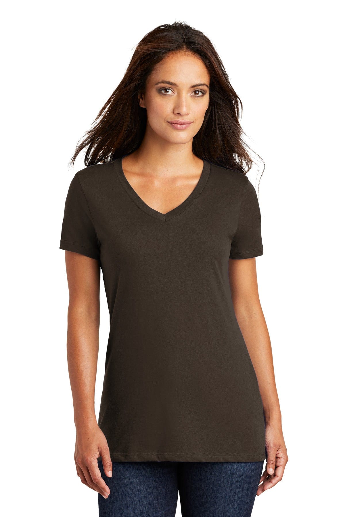 District DM1170L Women's Perfect Weight V-Neck Tee in 