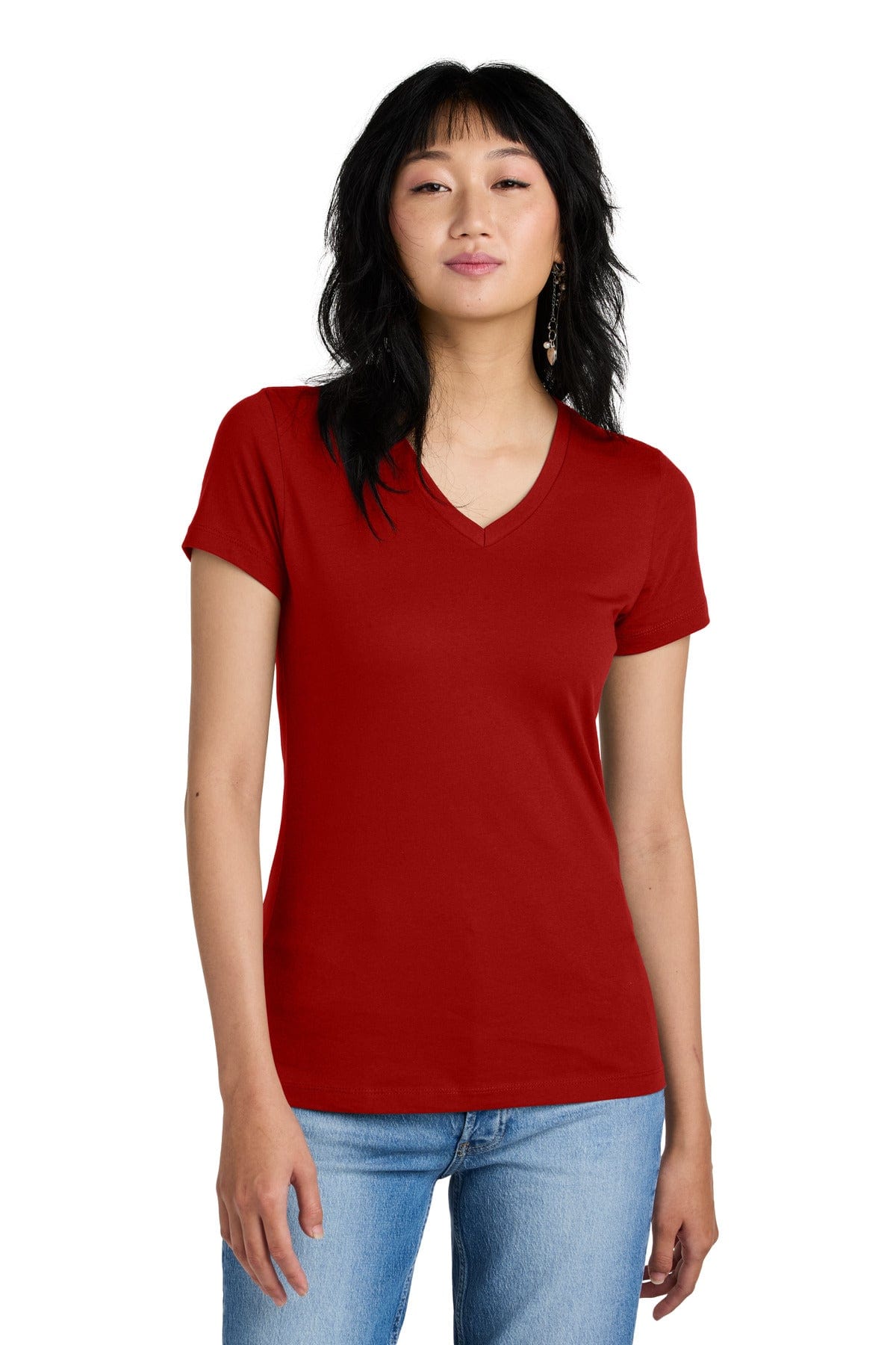 District DM1170L Women's Perfect Weight V-Neck Tee in 