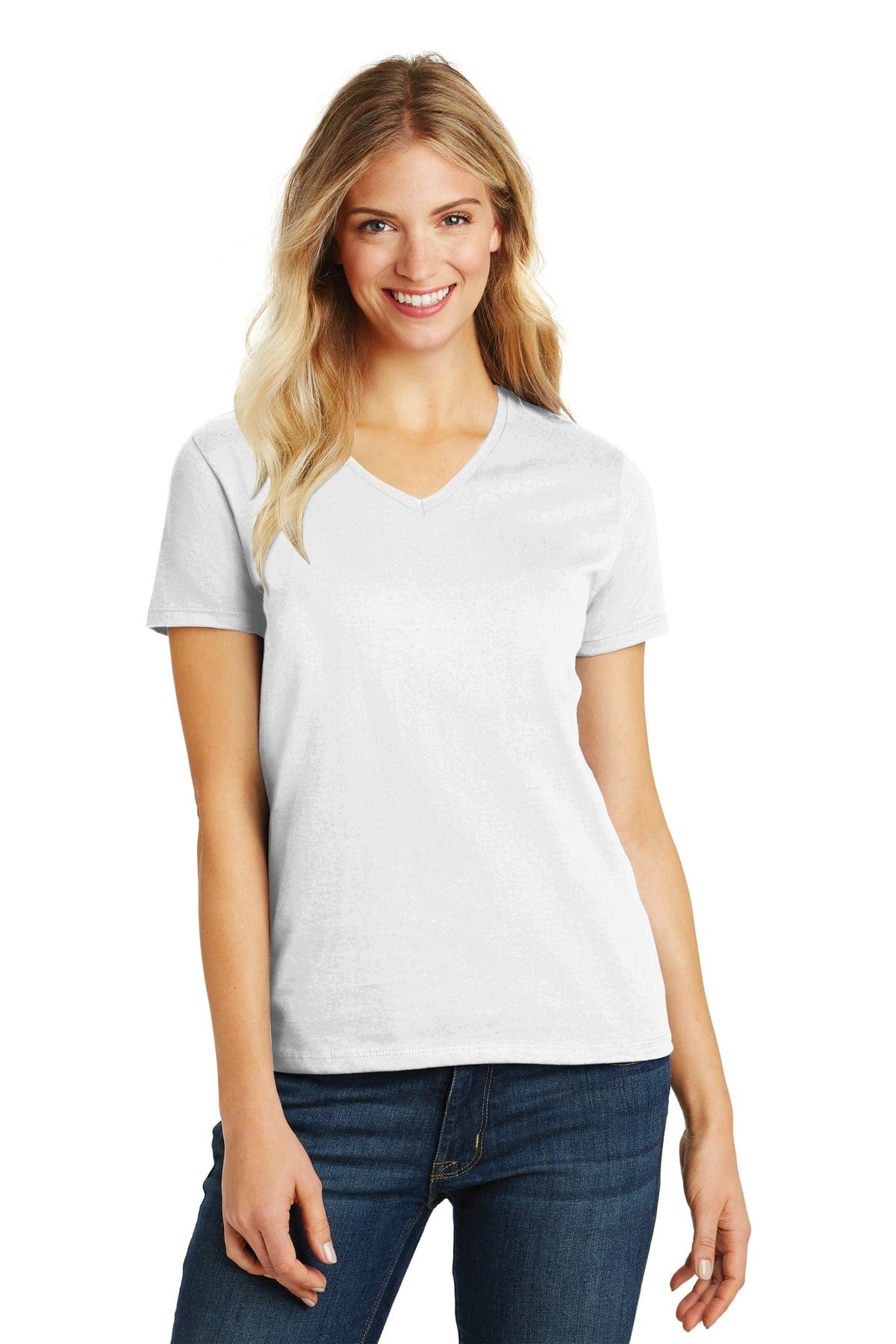 District DM1190L Women's Perfect Blend V-Neck Tee in 