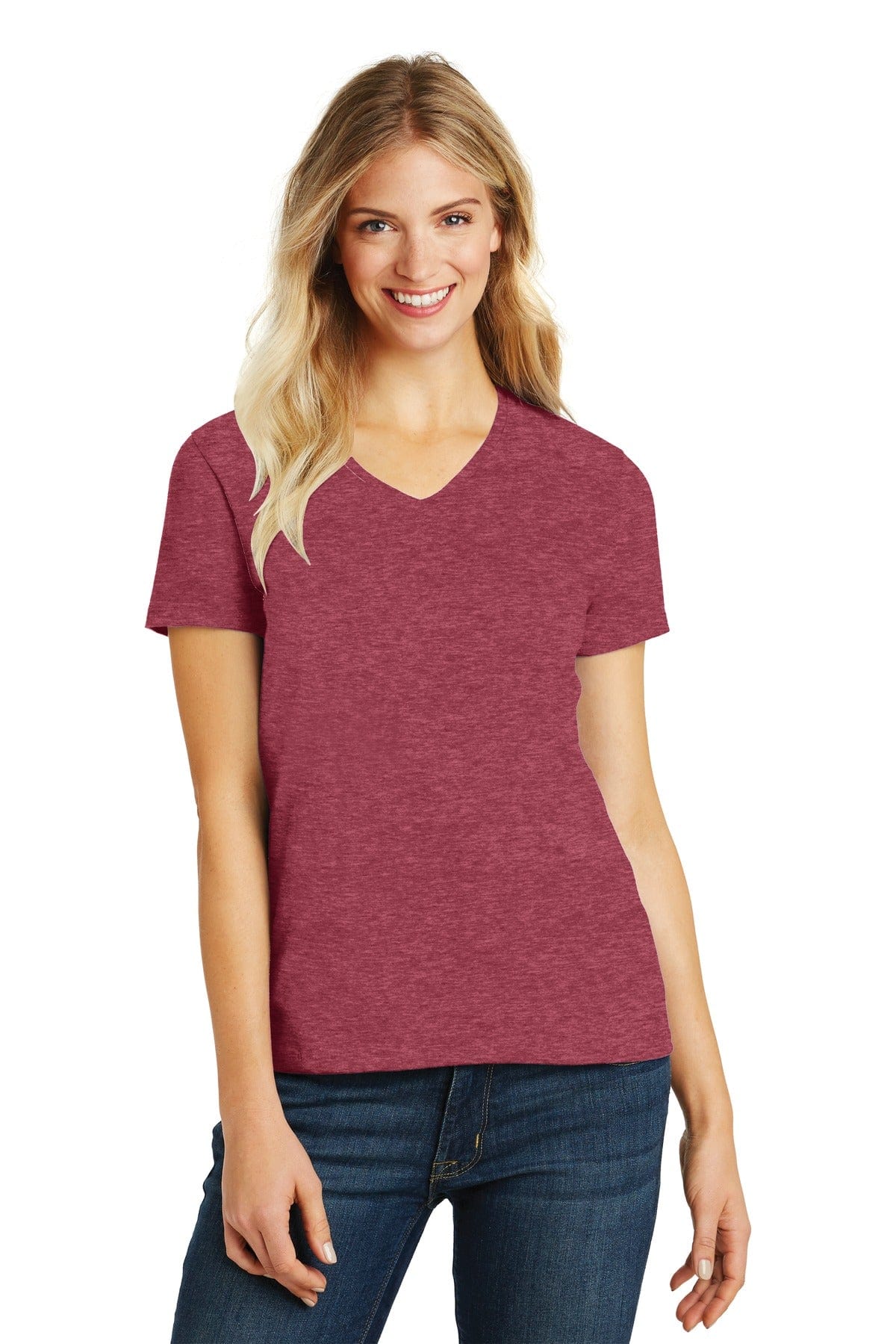 District DM1190L Women's Perfect Blend V-Neck Tee in 