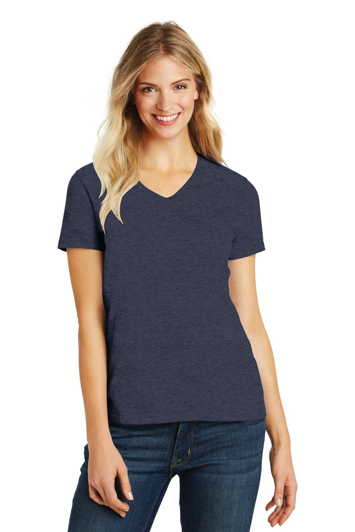 District DM1190L Women's Perfect Blend V-Neck Tee in 