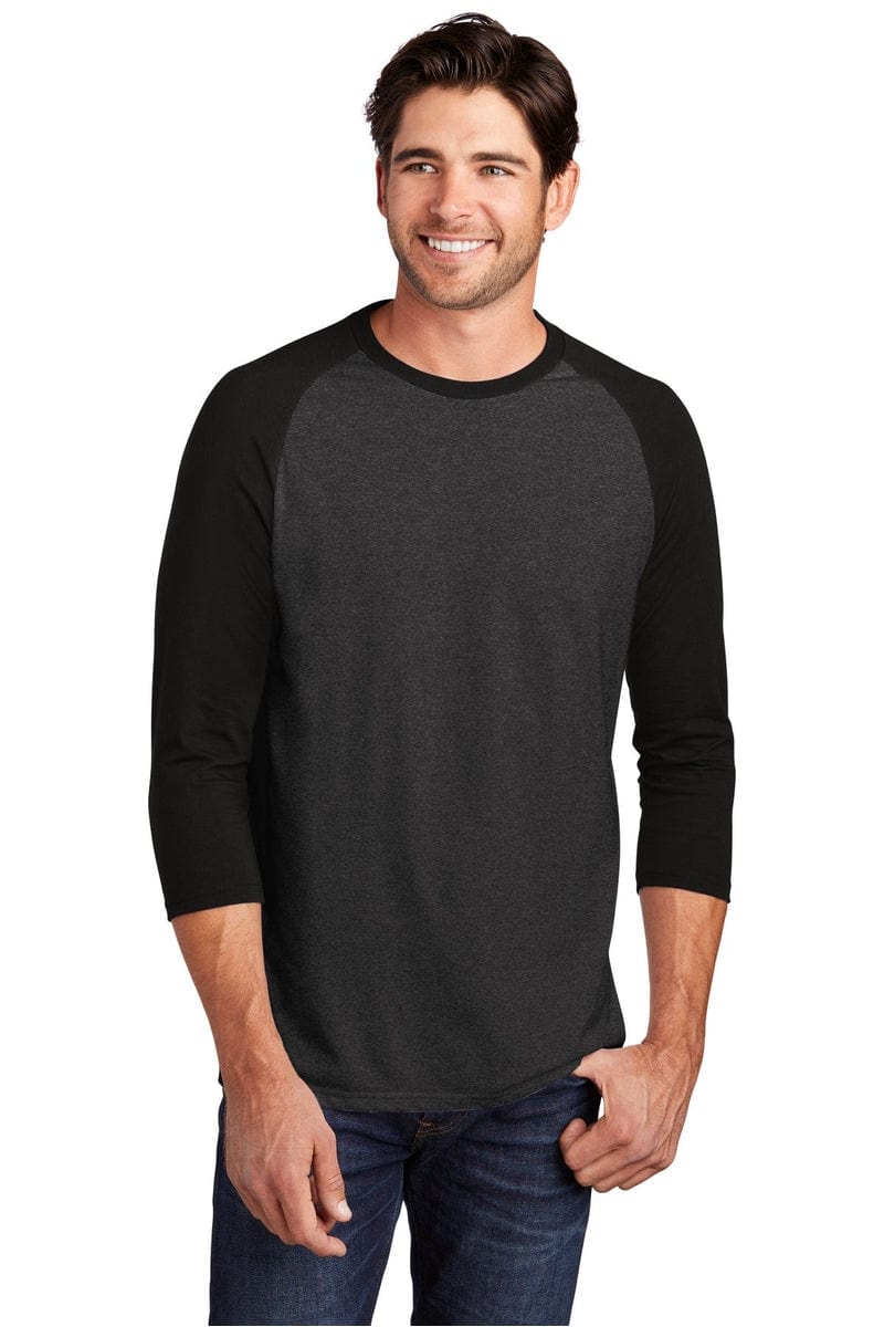 District DM136 Perfect Tri 3/4-Sleeve Raglan in 