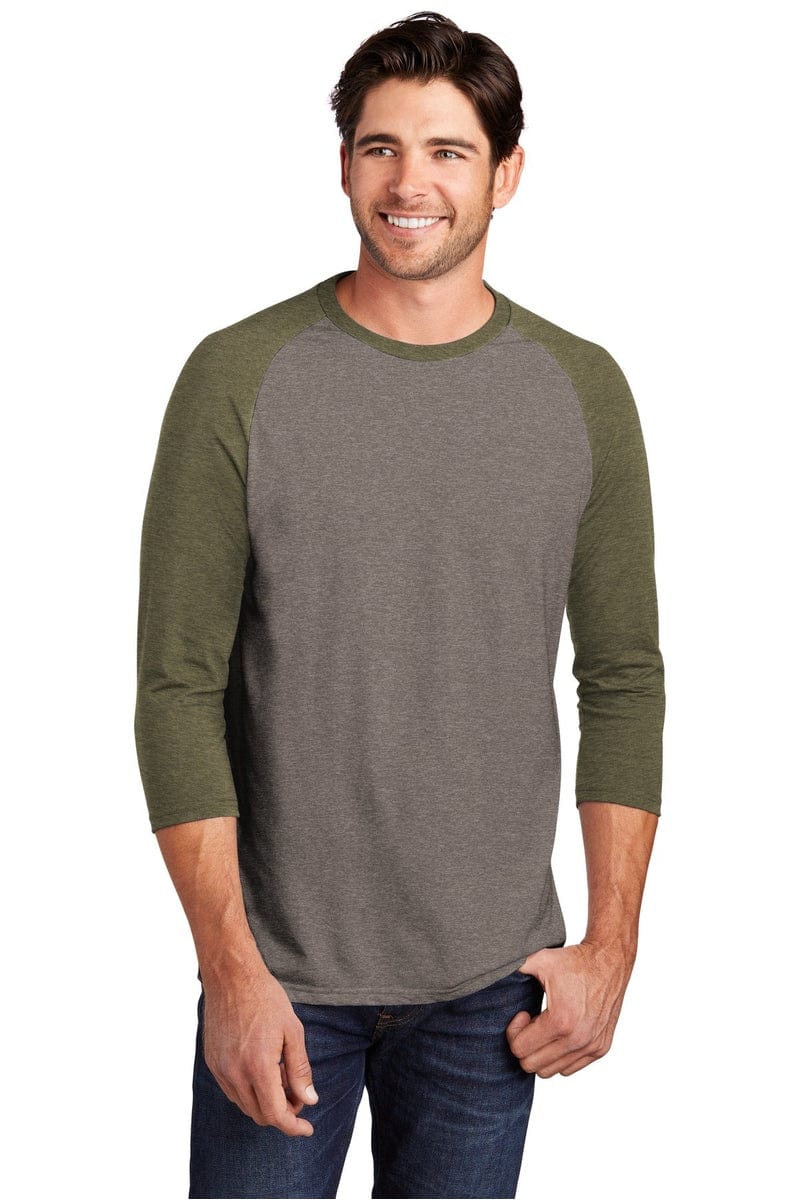 District DM136 Perfect Tri 3/4-Sleeve Raglan in 