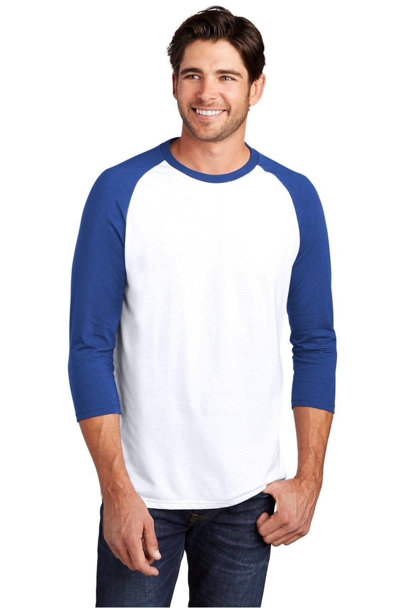 District DM136 Perfect Tri 3/4-Sleeve Raglan in 