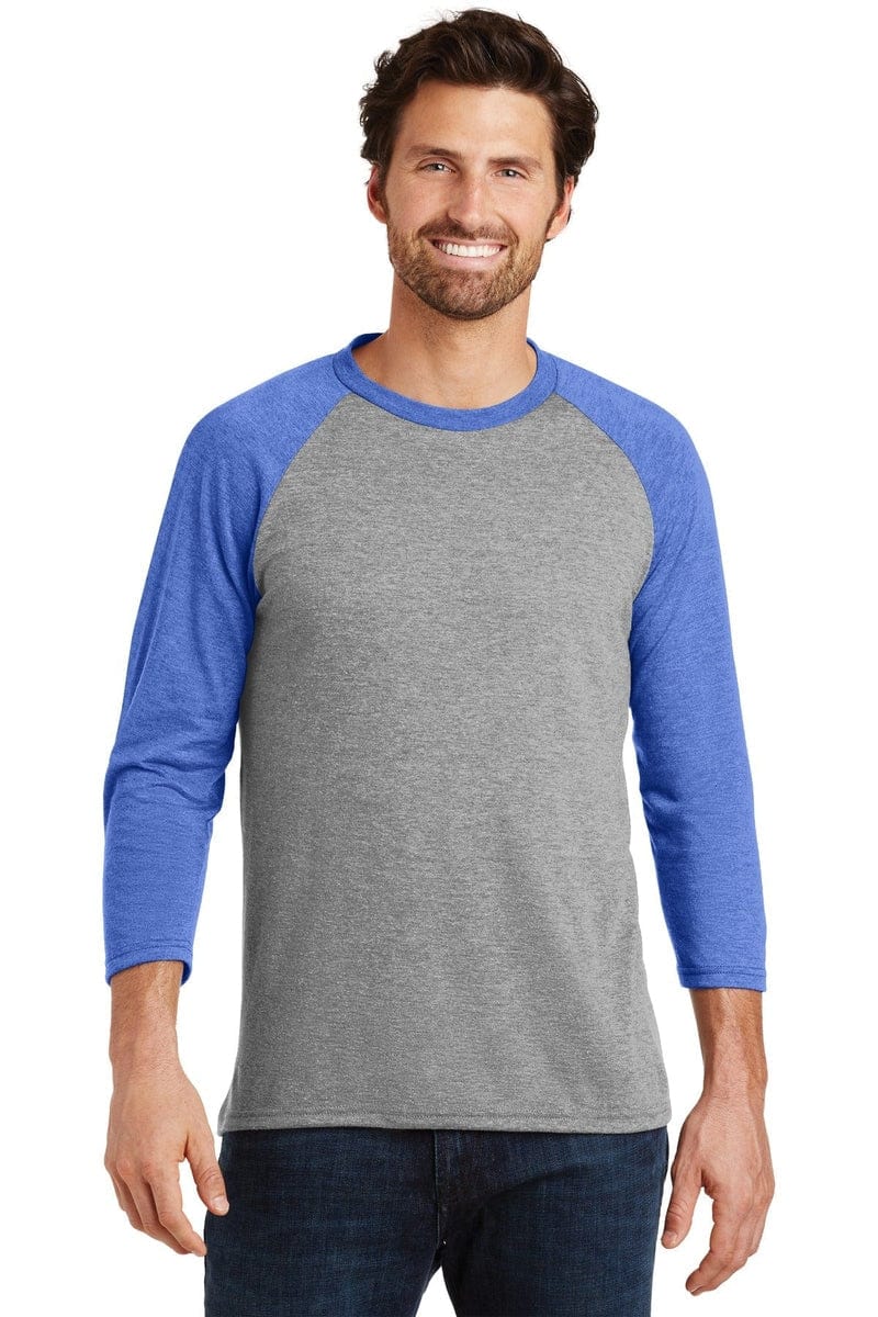District DM136 Perfect Tri 3/4-Sleeve Raglan in 
